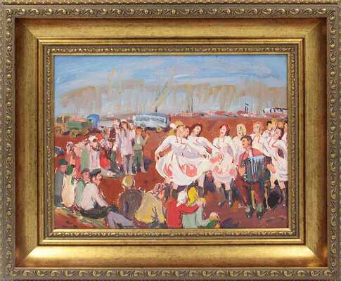 Кузнецов Юрий Михайлович. Эскиз картины «Художественная самодеятельность»